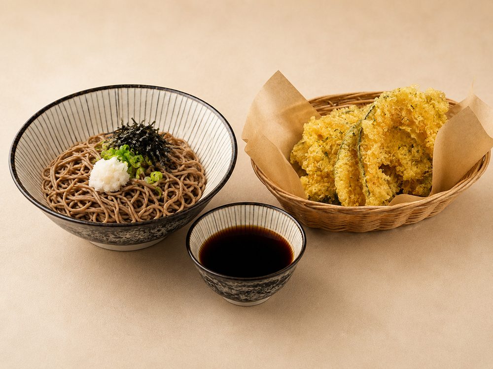 Kabocha Squash Tempura Soba Set